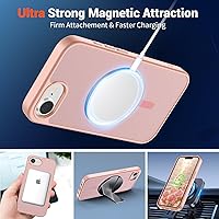 Vista 856 de SUPFINE - Funda magnética para iPhone 13 Pro Max (compatible con MagSafe), (protección contra caídas de grado militar de 10 pies), delgada, Negro