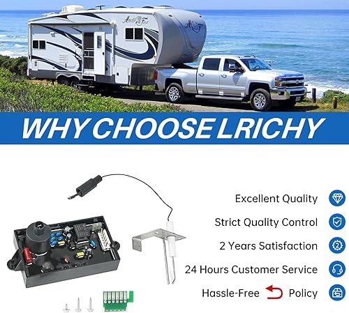 Miniatura 5 de 91367 91504 Kit de placa de circuito de control de calentadores de agua Atwood RV con sonda de chispa de electrodo de encendido para Atwood Dometic