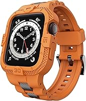 Vista 11 de GELISHI Bands Compatible for Apple Watch Band 41mm 40mm 38mm, Men Sport Rugged Band with Protective Case for Watch Series 9 8 7/Series 6 SE 5 4 3