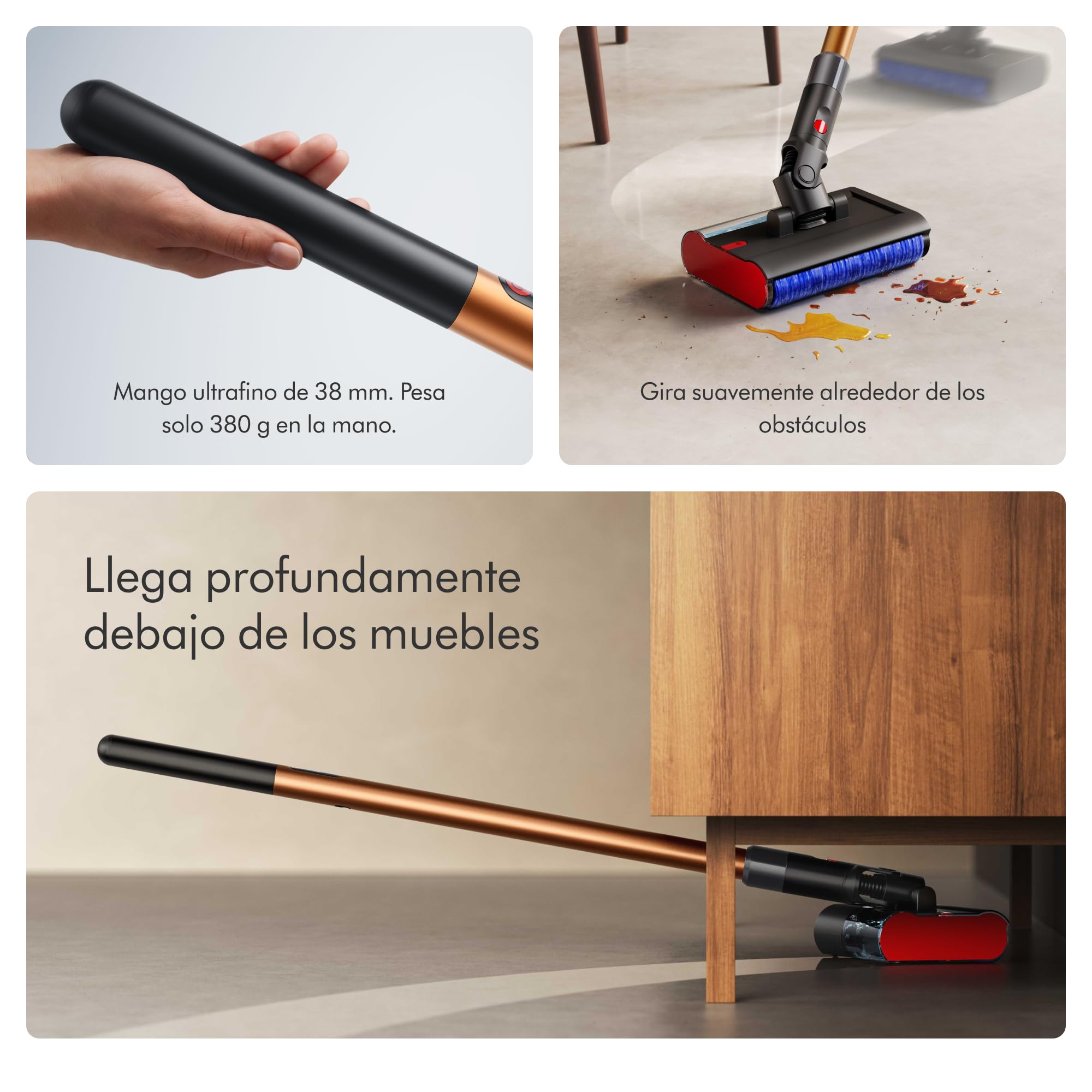 Dyson PencilWash, fregona eléctrica, Mango Ultrafino y Ligero, Rodillo motorizado, Limpieza higiénica, eliminación de Manchas, Secado rápido, autonomía de 30 Minutos