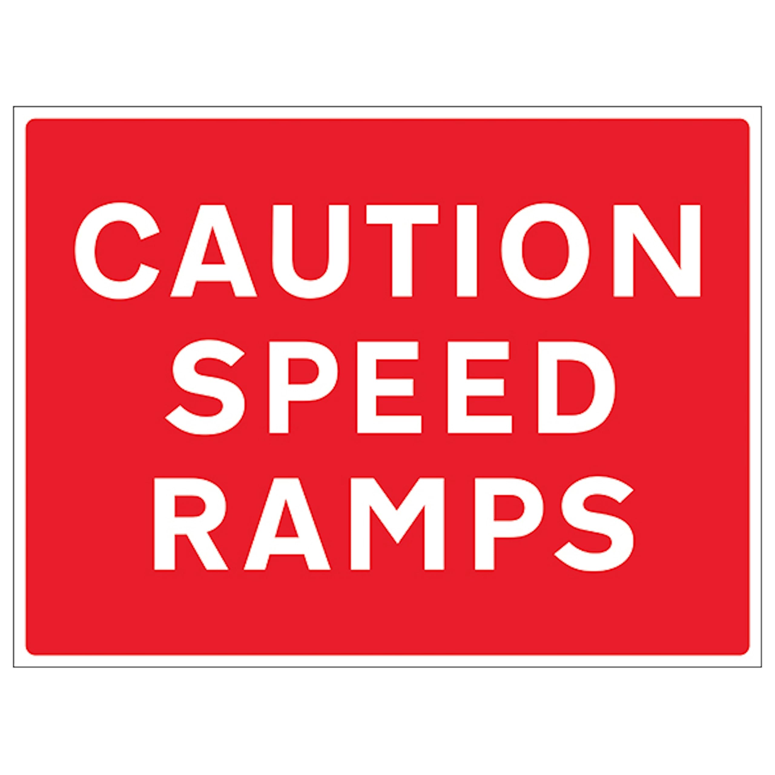 V Safety Caution Speed Ramps 600 x 450 mm - 3mm Reflective Aluminium Composite Safety Sign