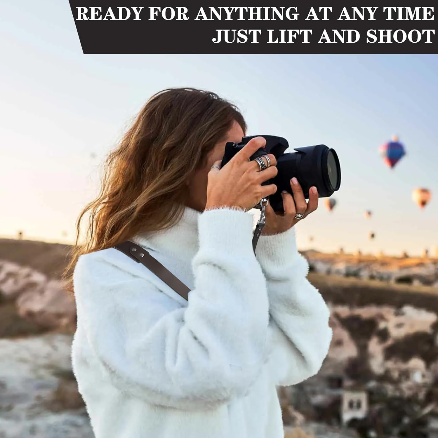 Single Camera Harness Strap for 1 Camera,Leather Camera Strap for Photographers,Leather Camera Harness Gear DSLR/SLR - Image 6