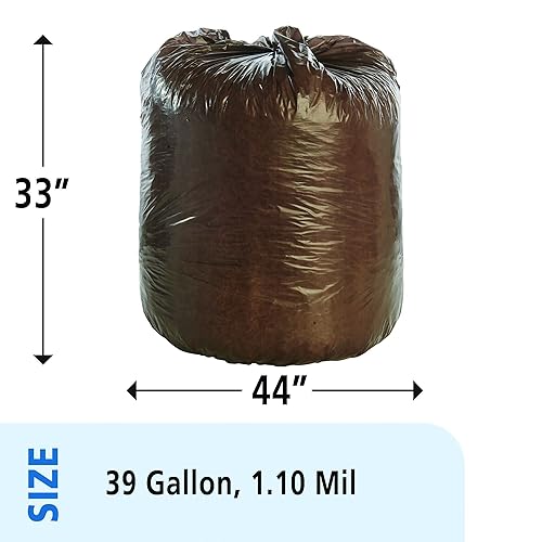 Miniatura 2 de STOUT by Envision STOG3344B11 Bolsas de plástico controladas para ciclo de vida, 33 x 44 pulgadas, capacidad de 39 galones, grosor de 1.10 mil,