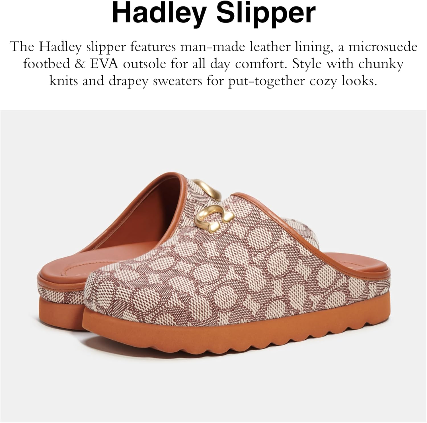 Coach Women's Hadley Signature Jacquard Slipper South Korea Ubuy