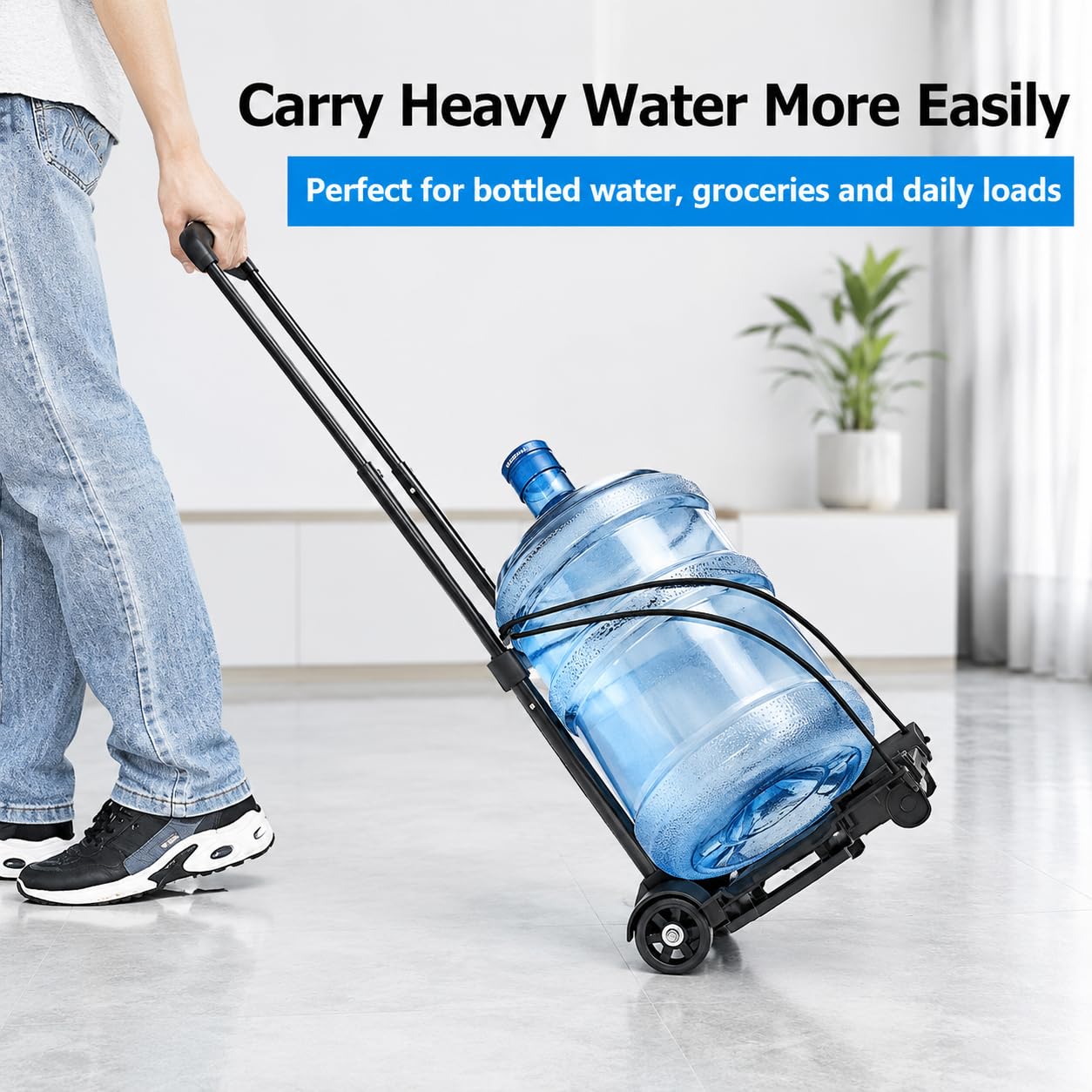 Carrello a mano pieghevole da 35 kg / 77 libbre, multifunzione, portatile per viaggio, trasloco, ufficio