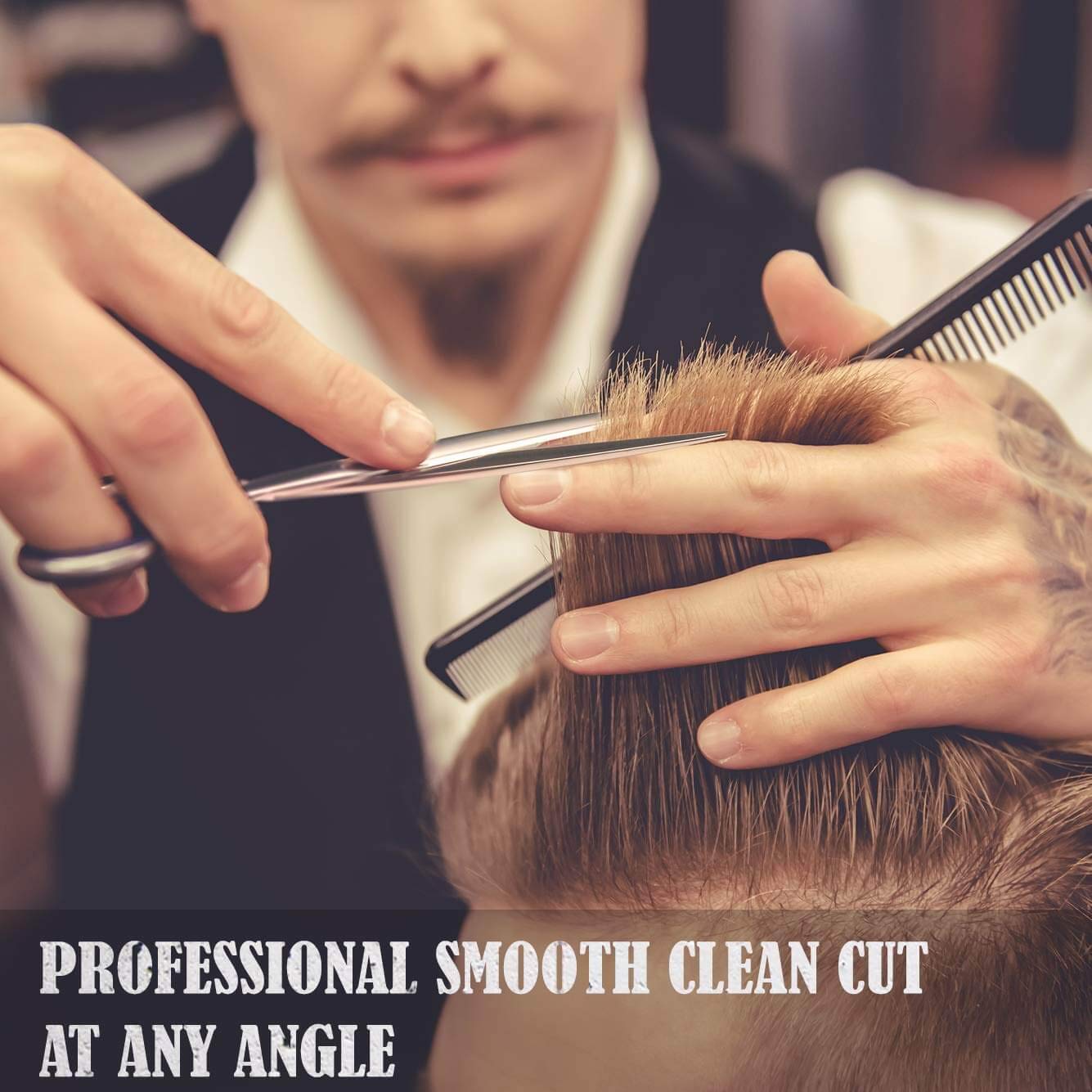 Professional Hair Scissors - Home Hair Cutting Scissors, Razor Edge Hair Cutting Shears with Extremely Sharp Blades - Stainless Steel Barber Haircut Scissors for Man & Woman - Silver - 6.5inch : Beauty & Personal Care