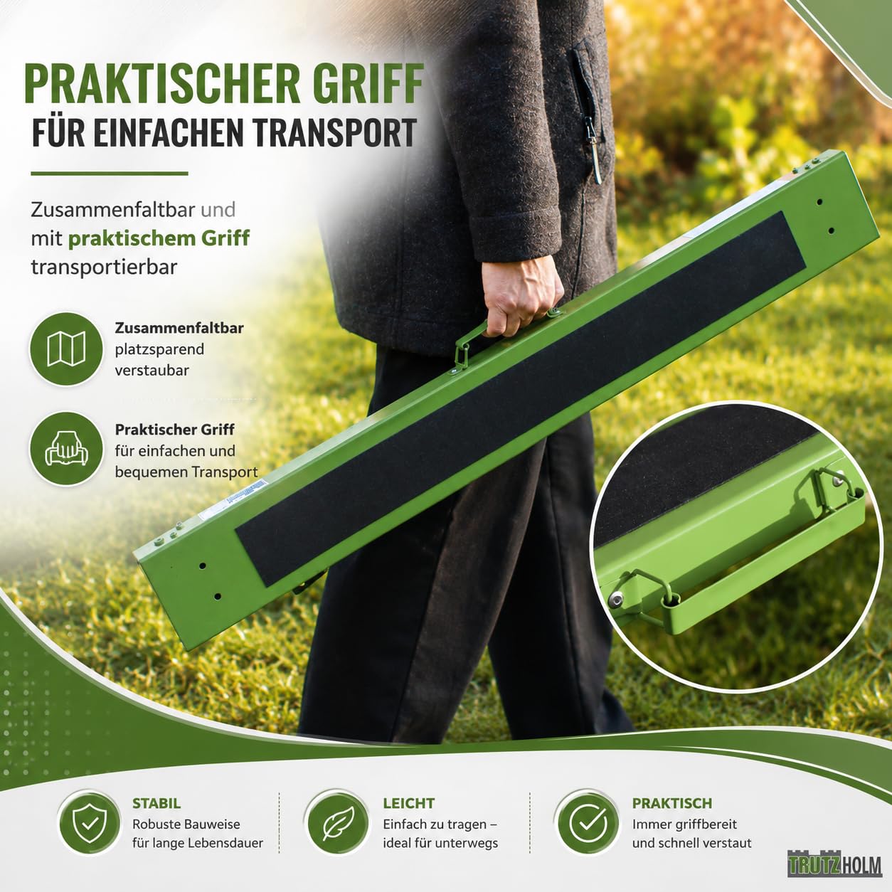 2x TRUTZHOLM Arbeitsbock Gerüstbock höhenverstellbar Teleskop Klappbock | 2er Set 300kg Tragkraft | Stahlbock 150kg je Bock Unterstellbock Stützbock Falt-Arbeitsbock Teleskop-Arbeitsbock