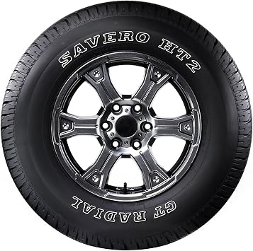 GT Radial Savero HT2 LT30X9.50R15 104R C | Light Truck Highway All Season Traction 104R Rated C (6 Ply) Radial Construction Outlined White Lettering Tire
