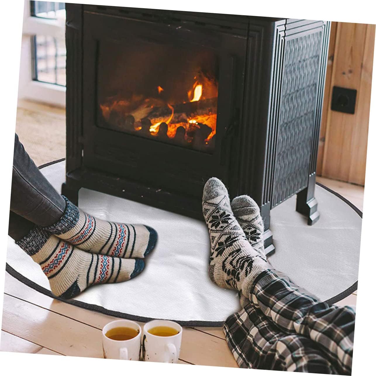 Camping Fire Pit Mat Fireproof Outdoor Pad for BBQ Double-Sided Mat for Fire Pits Grills and Camping Activities