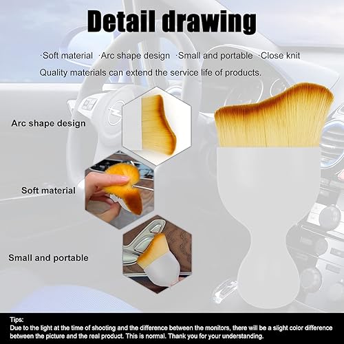 Miniatura 3 de 1 cepillo suave para detallar el interior del automóvil para detallar el interior del automóvil cepillo suave para depilación sin arañazos tablero