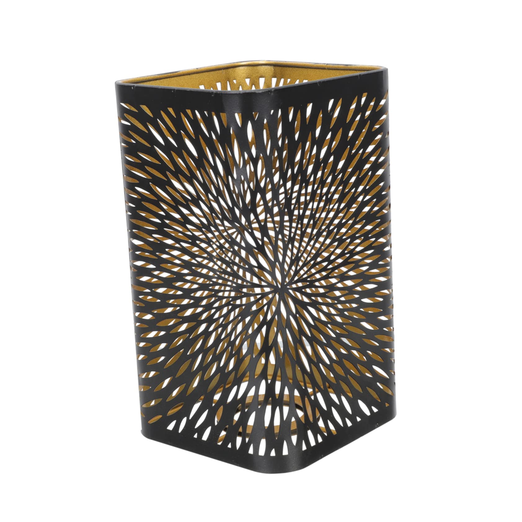 OSALADI Iron Lamp Shade with Hollow Carved Design, Stable Structure, and Mild Light for Bedroom and Living Room, Elegant Black Iron Lamp Cover Suitable for Tabletop Or Bedside Use