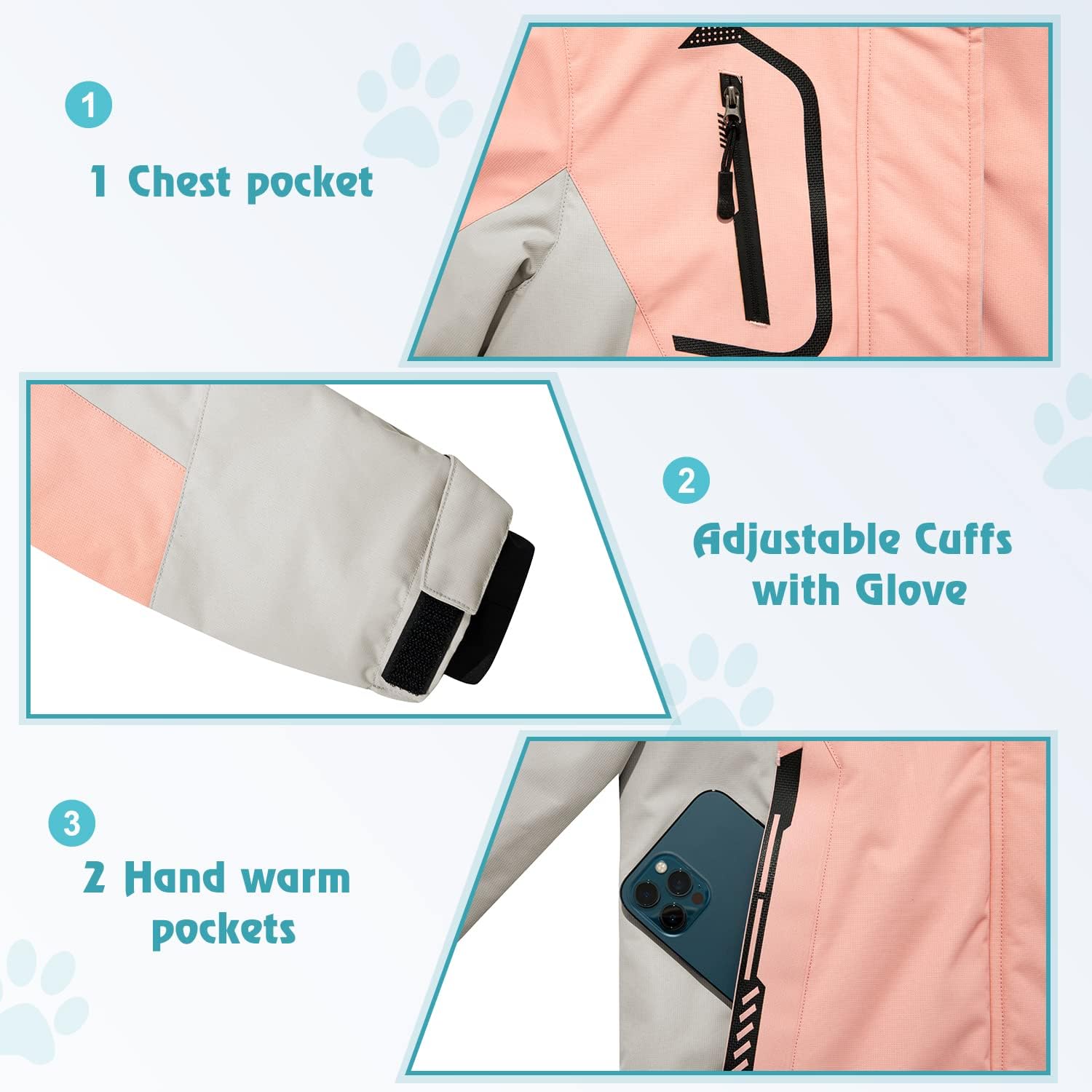 FARVALUE Girls Waterproof Ski Jacket Windproof Winter Coat Warm Fleece Snow Coat Outdoor Raincoats Hooded - Image 5