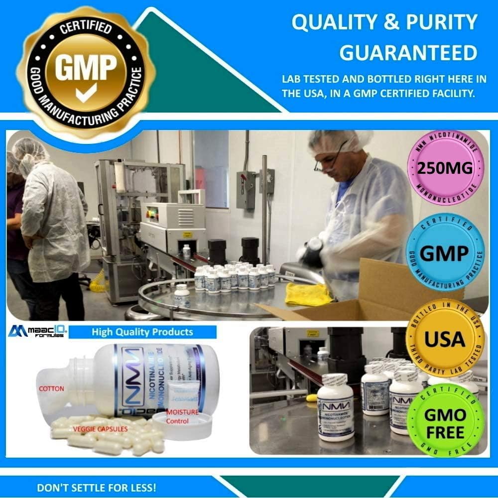 MAAC10 NMN Supplement 1000mg Serving - 99% Pure NMN Nicotinamide Mononucleotide. The Most Powerful NAD Supplement for Optimal Performance (120 Capsules 4 Per Serving). - Image 6