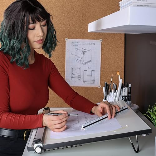 Miniatura 8 de Alvin tablero de dibujo con regla de borde recto paralela