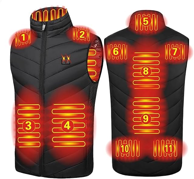 GXYMYJH Heated Vest USB Electric Heated Vest Heated Jacket Winter Vest for Outdoor Motorcycle Camping Fishing Skiing