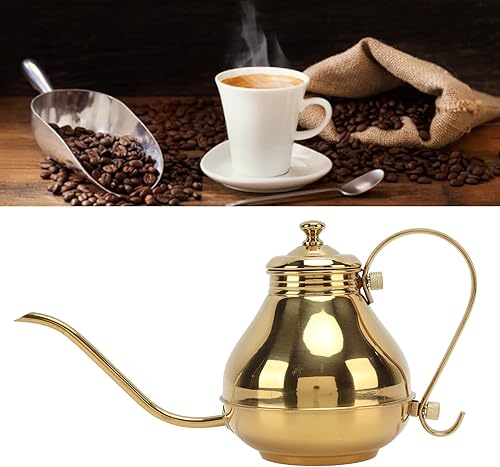 Miniatura 4 de Servidores de café de cuello de cisne de acero inoxidable dorado Teteras Servidores de café Hervidor de café de boca fina Tetera Verter sobre café