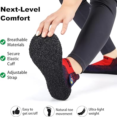 Minimalist Barefoot Sock Shoes for Women and Men | Lightweight Eco-friendlier Water Shoes | Multi-Purpose & Ultra Portable