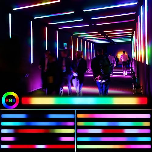 Miniatura 7 de Barra de luz LED para escenario  60 W 144 LEDs RGB DJ barra de luz  56 efectos de persecución y 37 colores estáticos  Control activo de sonido DMX