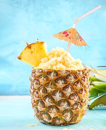 Miniatura 4 de Pajitas hawaianas para fiesta, 25 unidades, 9.45 pulgadas, colores surtidos, mini paraguas de papel, bebidas, jugo, cóctel, batido, pajitas de