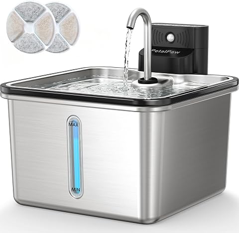 Wireless Cat Water Fountain, Water & Battery Separation, Faucet Design