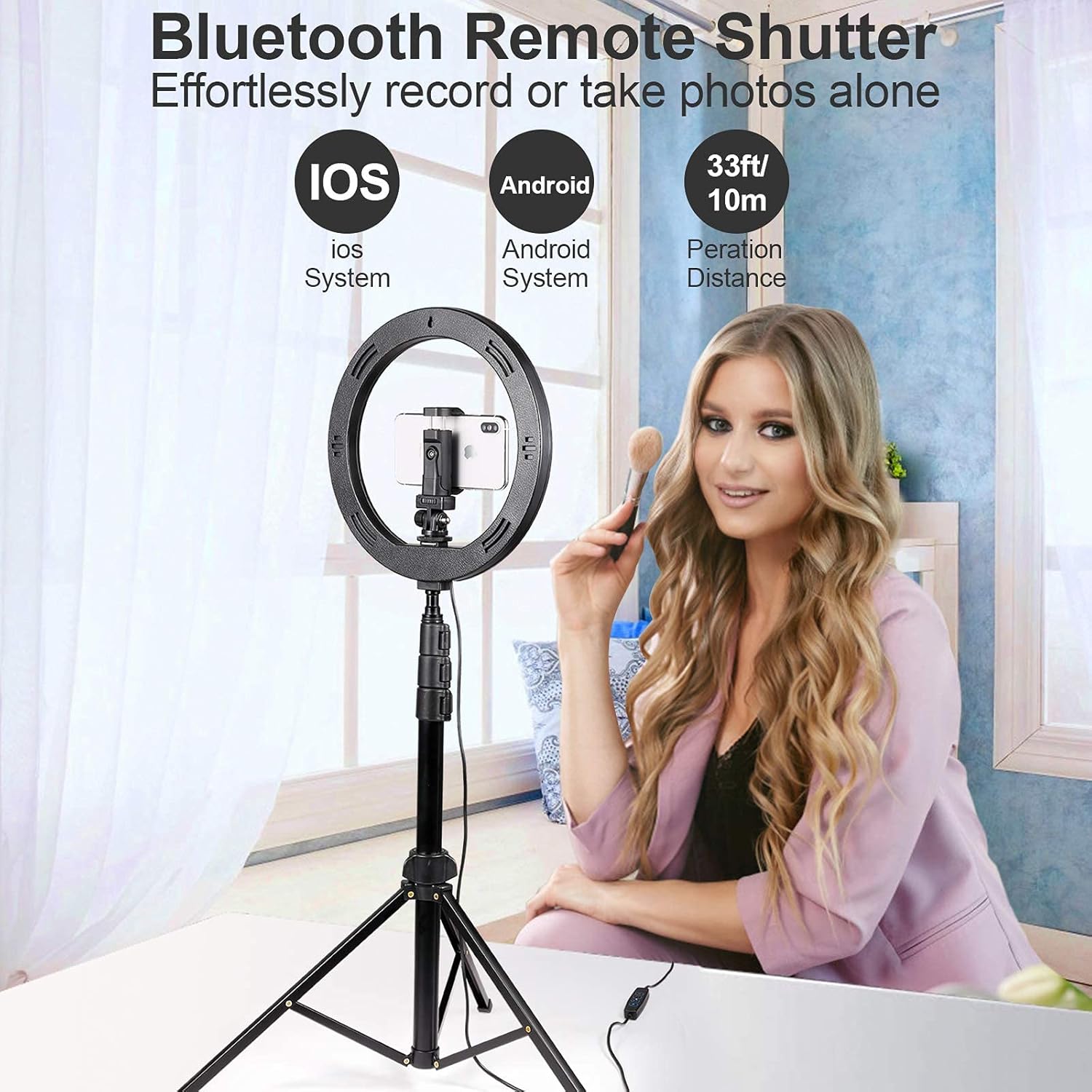 Weekly Top Sale Akinger Outdoor Tripod Stand with 6800mAh Battery Power Bank for Charging iPhone, Android Phone, Cameral, Gopro Use for Indoor Outdoor Activities/Video Recording/Selfie/Business Trip/Meeting/Travel