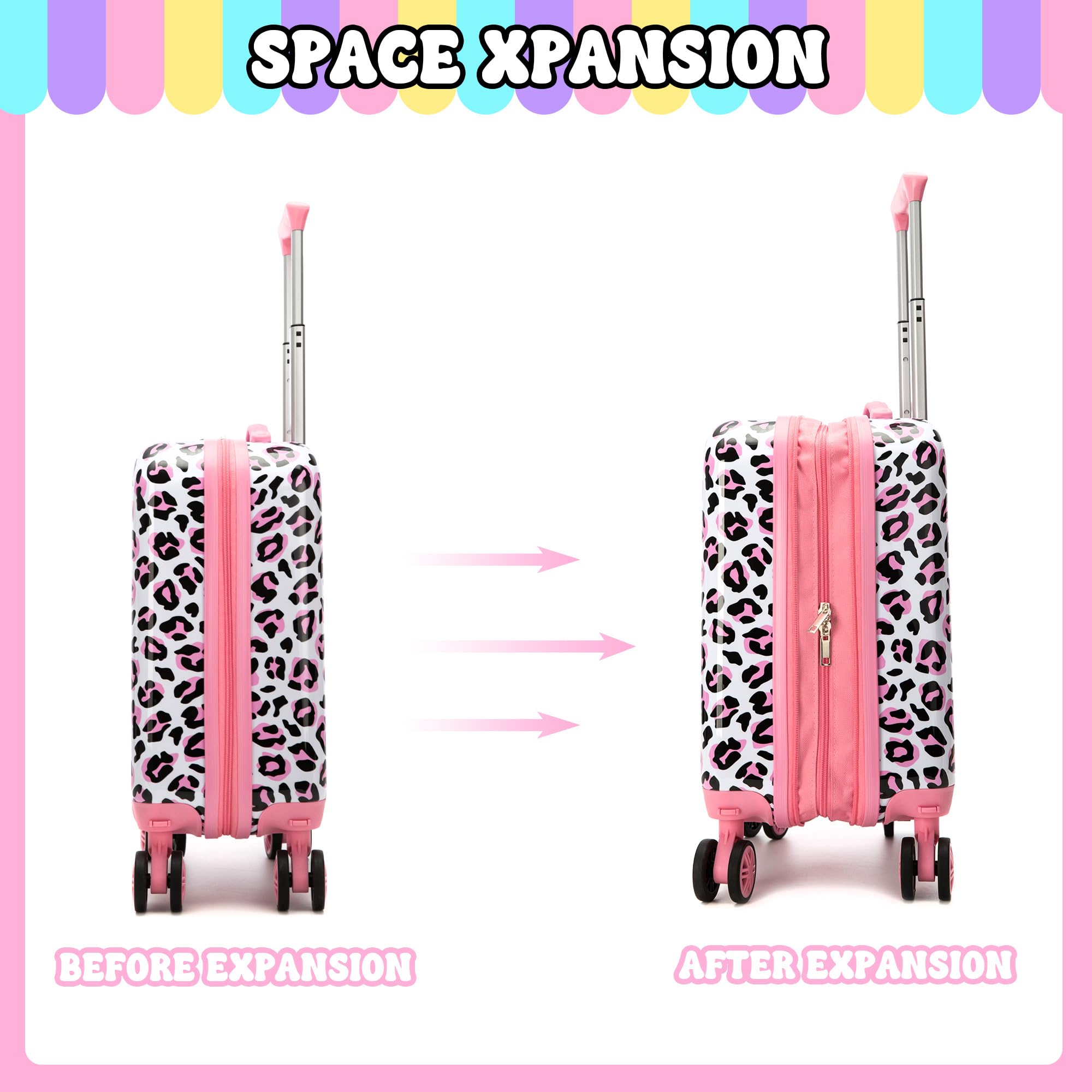 HTgroce Valigia Bagaglio a Mano, Trolley Bambino Borsone da Viaggio con Borsa Piscina Bambina, Bagaglio per bambini