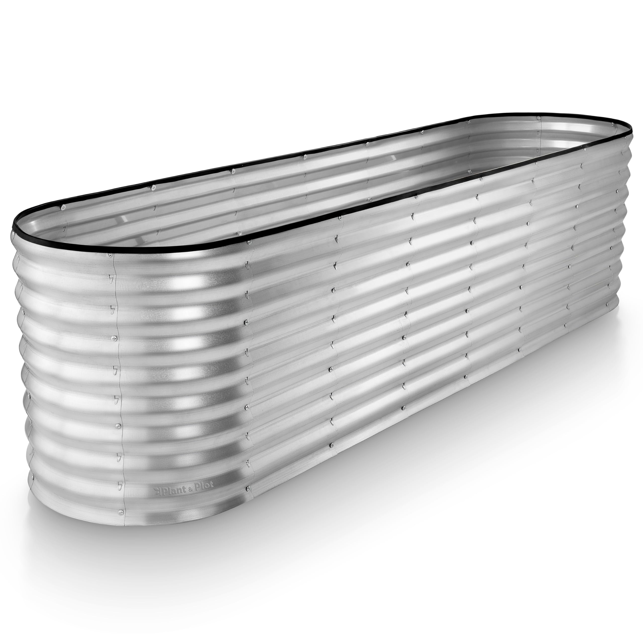 Galvanized Raised Garden Beds Outdoor // 8×2×2 ft Planter Raised Beds for Gardening, Vegetables, Flowers (Silver) // Large Metal Garden Box // Patent Pending Tool-Free Assembly