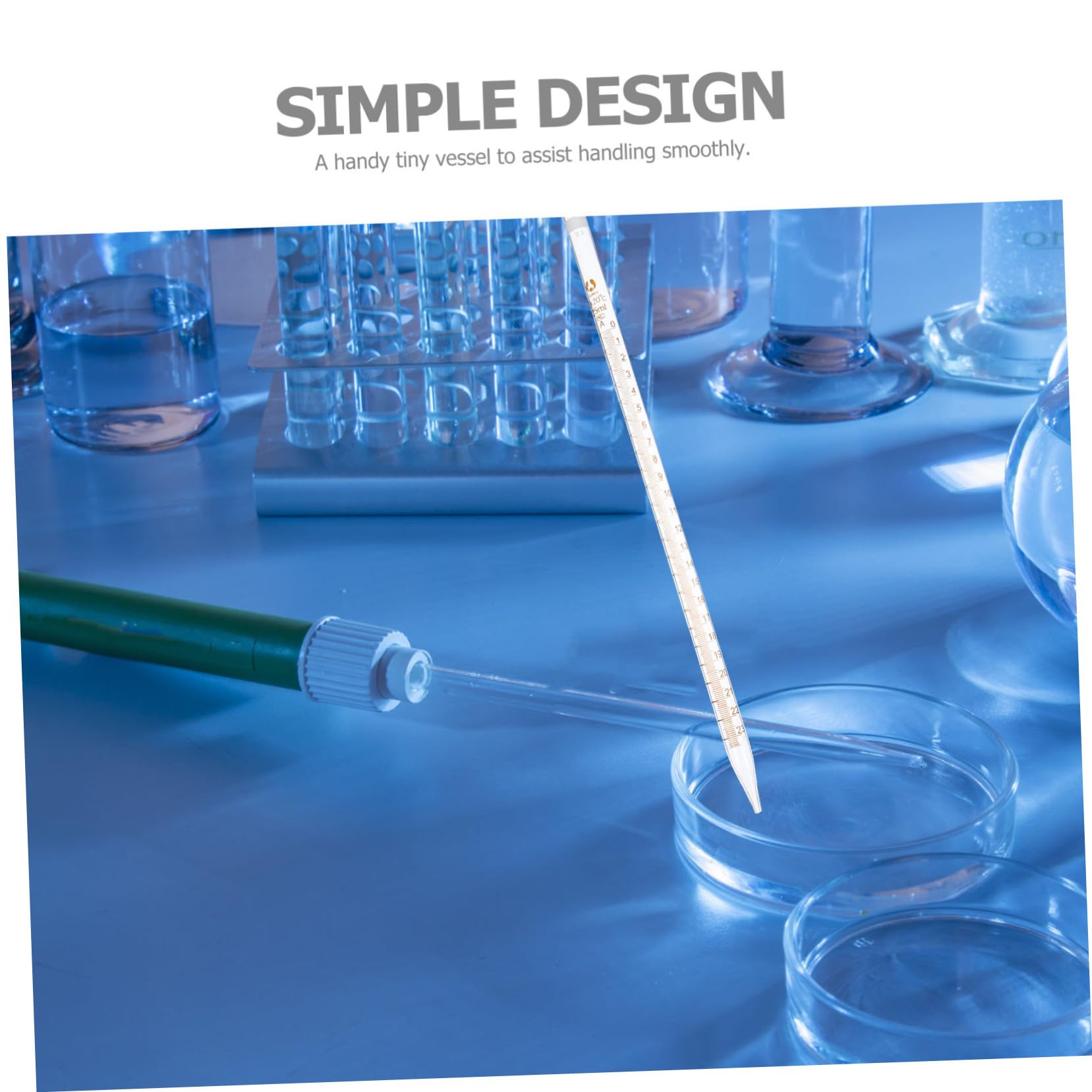 Pipette en Verre Graduée de Laboratoire 25ml Lot de 20 Pièces