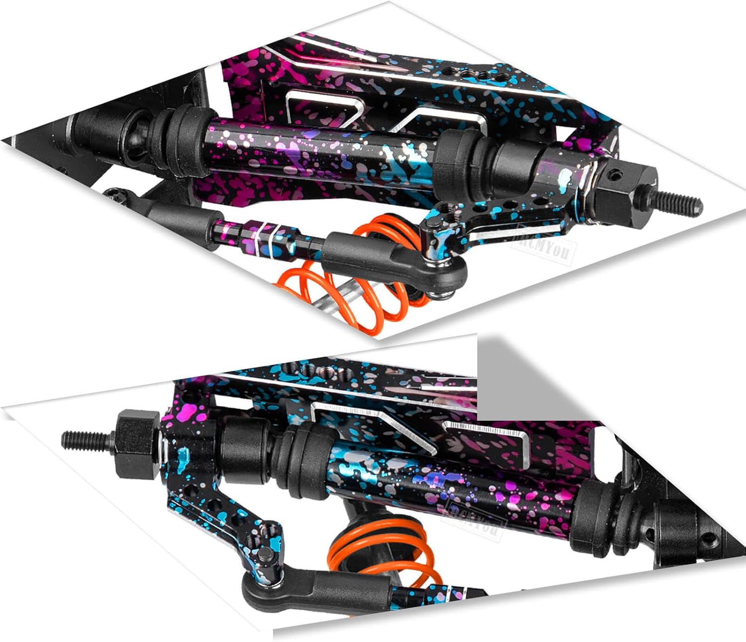 RC Rear Drive Shaft CVD & Front Axles Upgrades Part for 1/10 Slash 2WD/Slash VXL 2WD,Stainless Steel #45 Driveshaft with Hex,Colorful