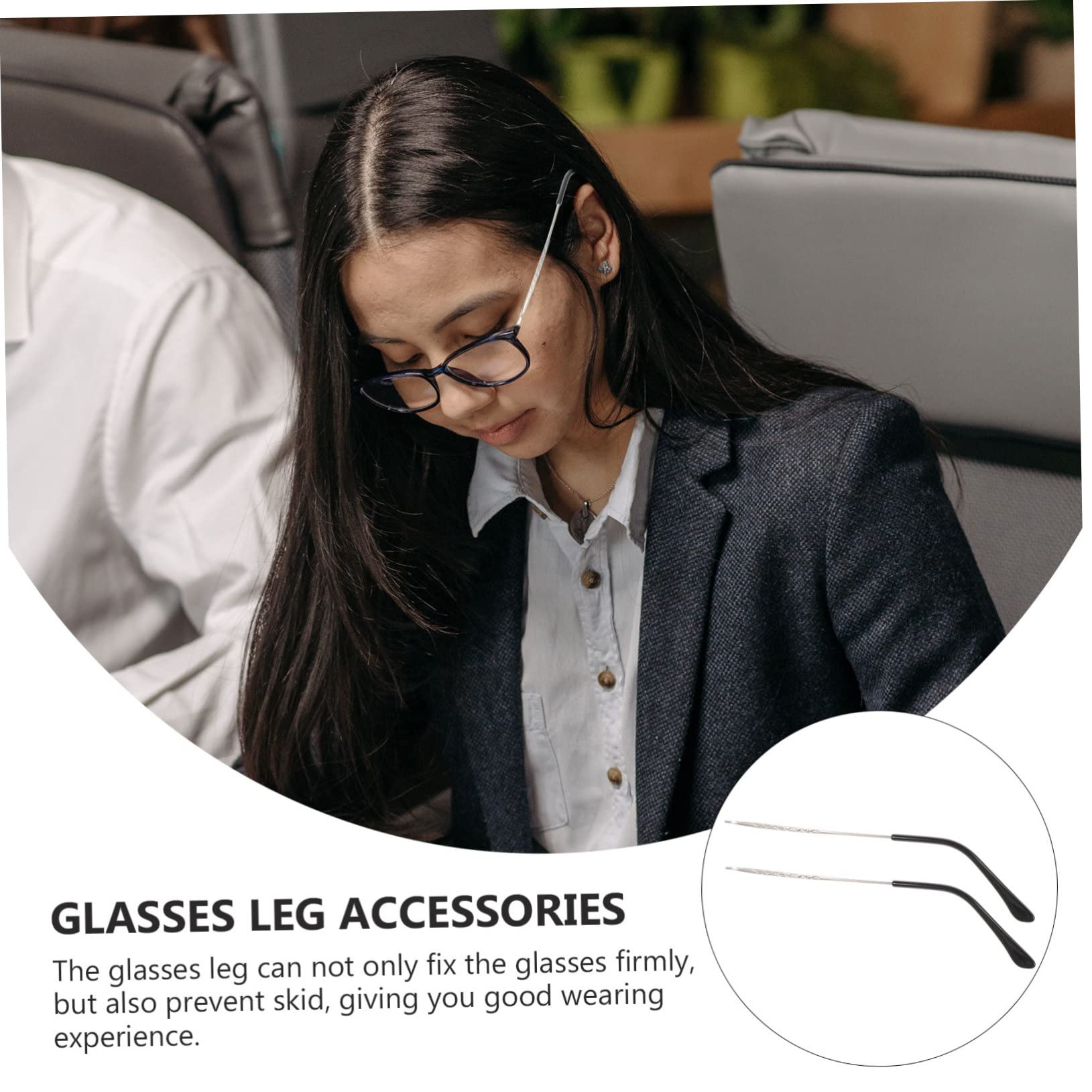 FOMIYES Legs Replacement Metal Eyeglass Temples for Glasses Repair Universal Fit