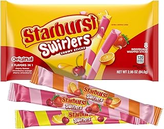 STARBURST Swirlers Chewy Sticks Candy Share Size 2.96 oz. Bag