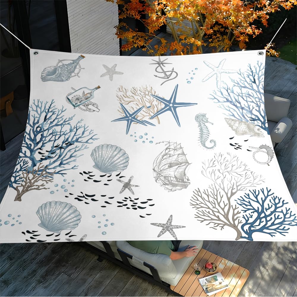 Voile d'ombrage rectangulaire étanche contre le soleil et la pluie