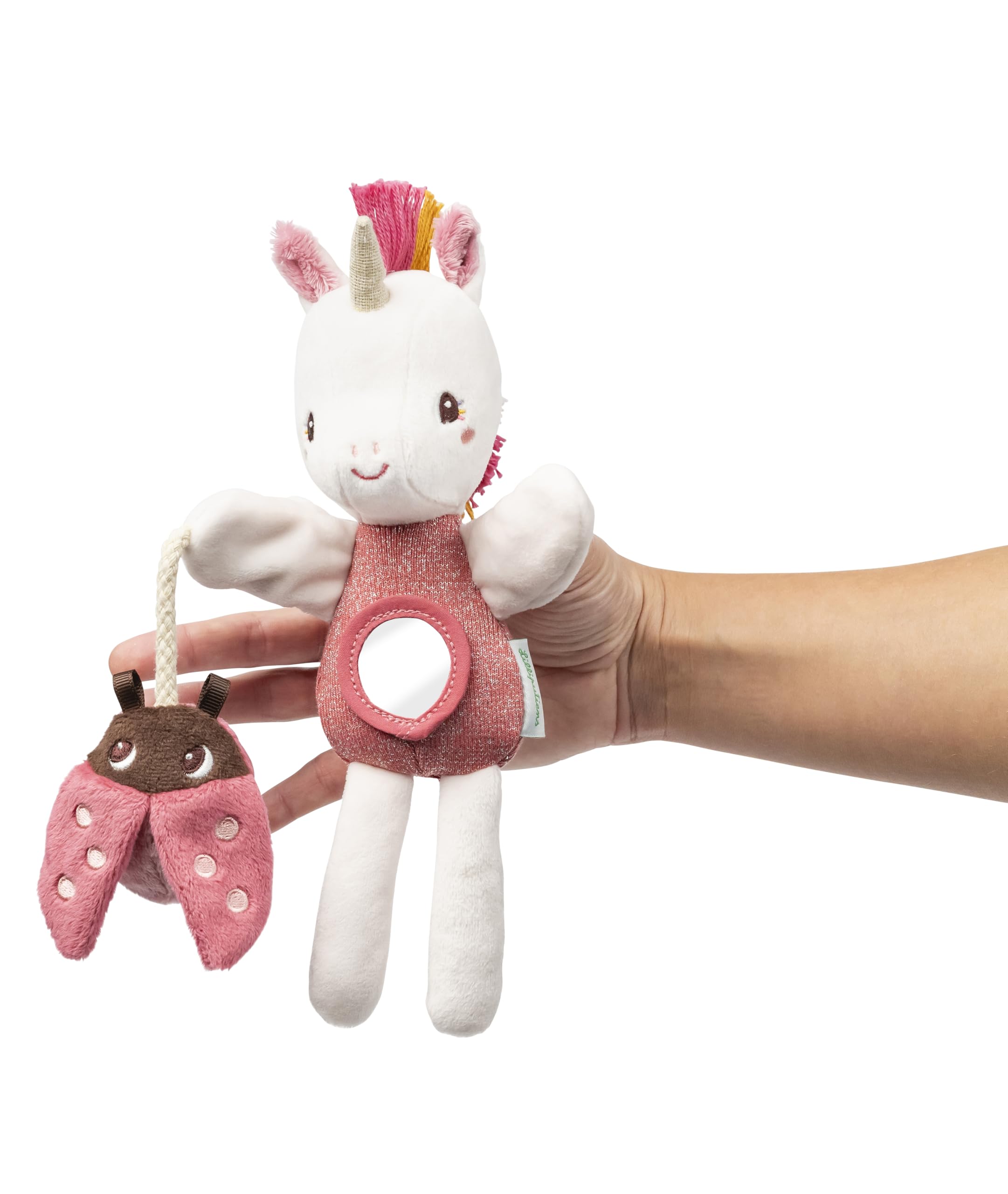 Lilliputiens, Fabric Finger Puppet, Lena the Unicorn, Sensory Toy for Toddlers - Image 2