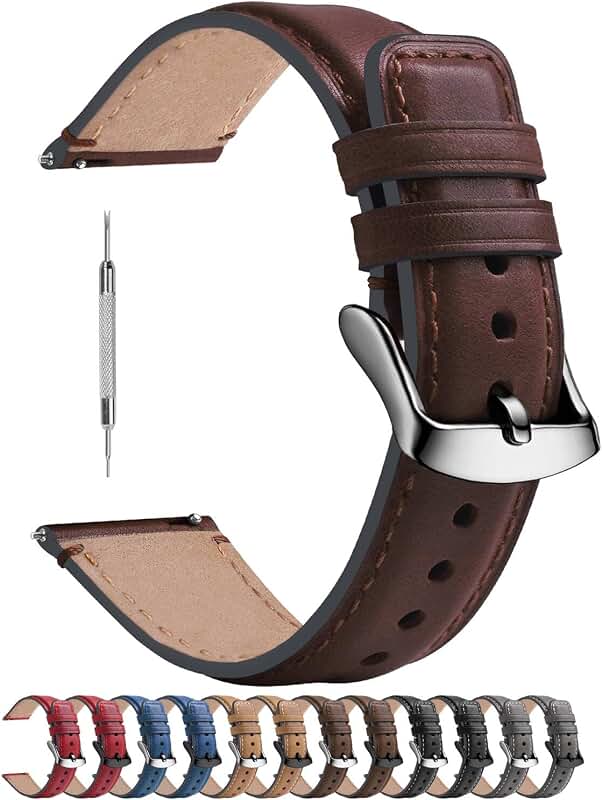 Vive Fashion Leather 22 mm Watch Strap N08525G_K0025538 main image 1