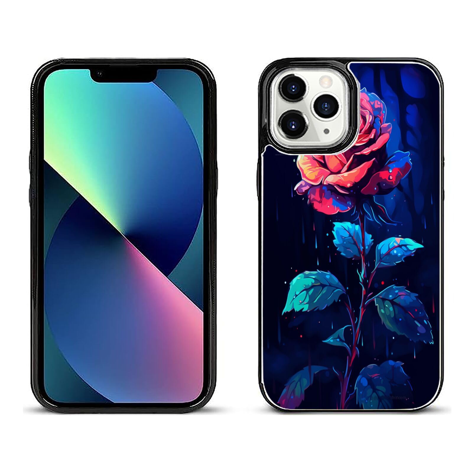 DAFEI Stylish Wallet Case for iPhone 11 Pro with Rose Flower-aa1020 Design - Premium Protection and Functionality Sleek Design Kickstand Feature