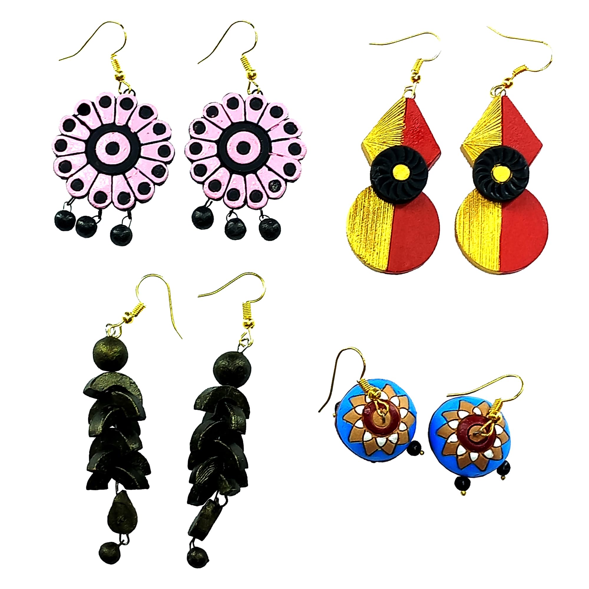 AKIBUKI Terracotta Handmade Earrings indo western | Terracotta studs | Dangler Earrings (B0D59Y87J9) Amazon Price History, Amazon Price Tracker