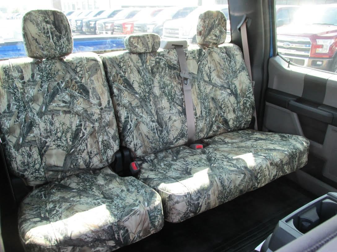 Durafit Seat Covers, MC2 Camo Endura Compatible with 2015-2021 Ford F150-F550 Super Crew Front and Rear Seat Cover Set.