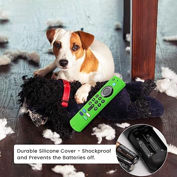 2-Pack Remote Cover for Fire TV Stick 4K Select, 4K Plus, 3rd, Green & Blue