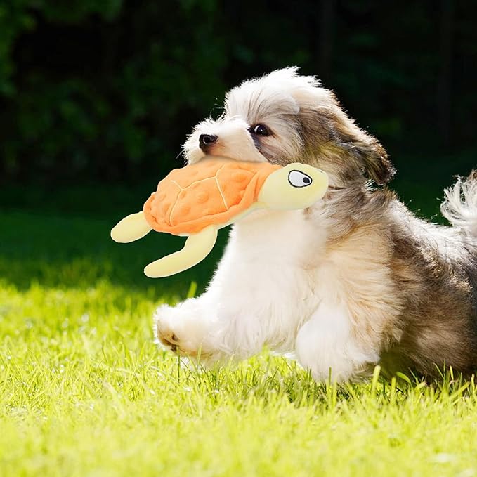 Juguete de Peluche Tortuga Marina Squeaky para Perros - Mordible Durable miniatura 6