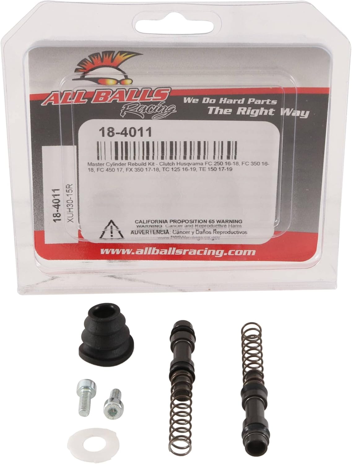 All Balls Racing 18-4011 Clutch Master Cylinder Rebuild Kit Compatible with/Replacement For Husqvarna FC 250 2016-2017, FC 350 2016-2017, FC 450 2017, FX 350 2017-2018, TC 125 2016-2017