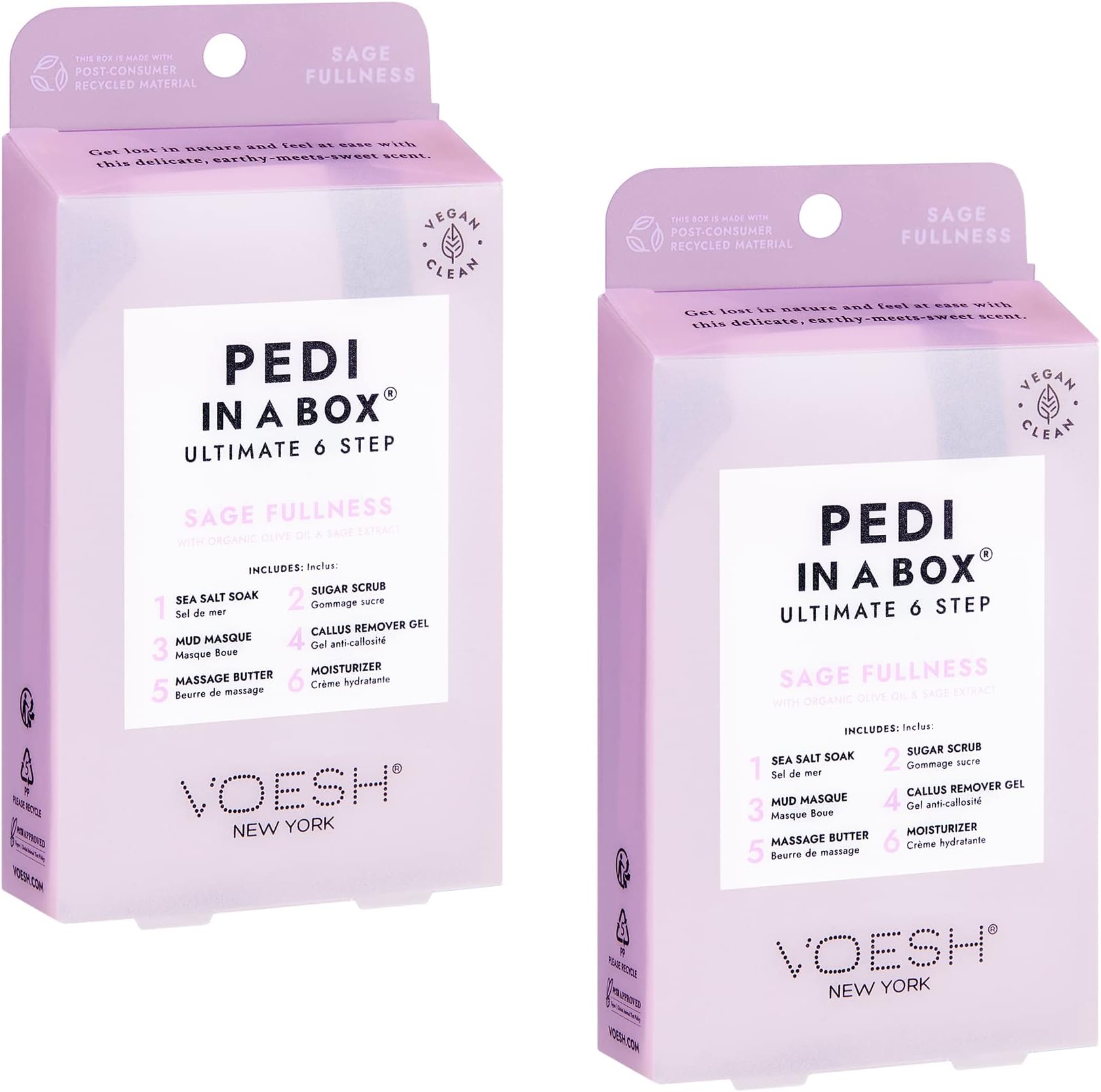 VOESH Pedi in a Box Ultimate 6 Step, Sage Fullness, Spa Pedicure, DIY Pedi, Home Pedicure Kit, Pedi in a Box, Pedicure, Foot Care, Pedi Products, Spa Care, Foot Spa
