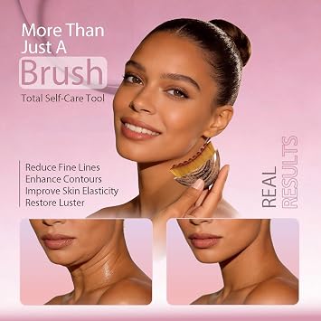 New Lymphatic Contour Face Brush,Dry Brush For Lymphatic Drainage,Soft Facial Tool For Sculpting,Anti-Puffiness, Detox & Lift, Improves Skin Glow,Cellulite For Neck, Jawline(1 Pcs)