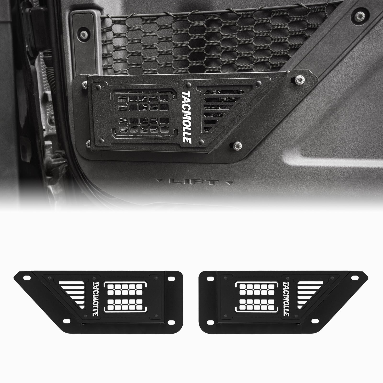 Extension de rangement intérieure MOLLE en métal robuste pour Ford Bronco finition mate