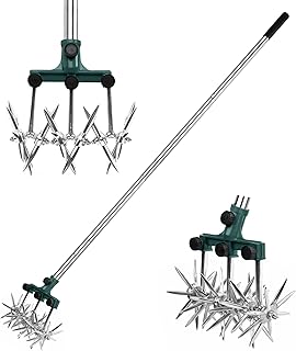 BARAYSTUS Rotary Cultivator Garden Rotary Tiller Adjustable Stainless St...