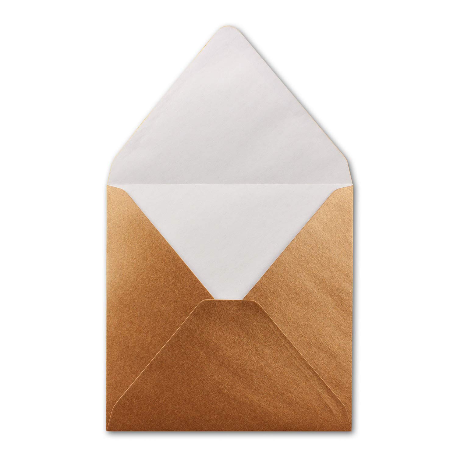 1000 Stück Quadratische Briefumschläge 15,5 X 15,5 Cm – Silber Metallic, 110 G/m², Mit Nassklebung