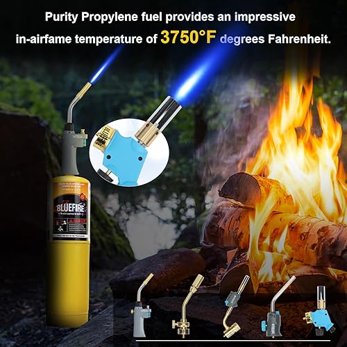 Miniatura 5 de BLUEFIRE Modern MAPP Cilindro de gas, 16.1 onzas, 14% más combustible de bonificación, más caliente que el propano Disponible en diferentes