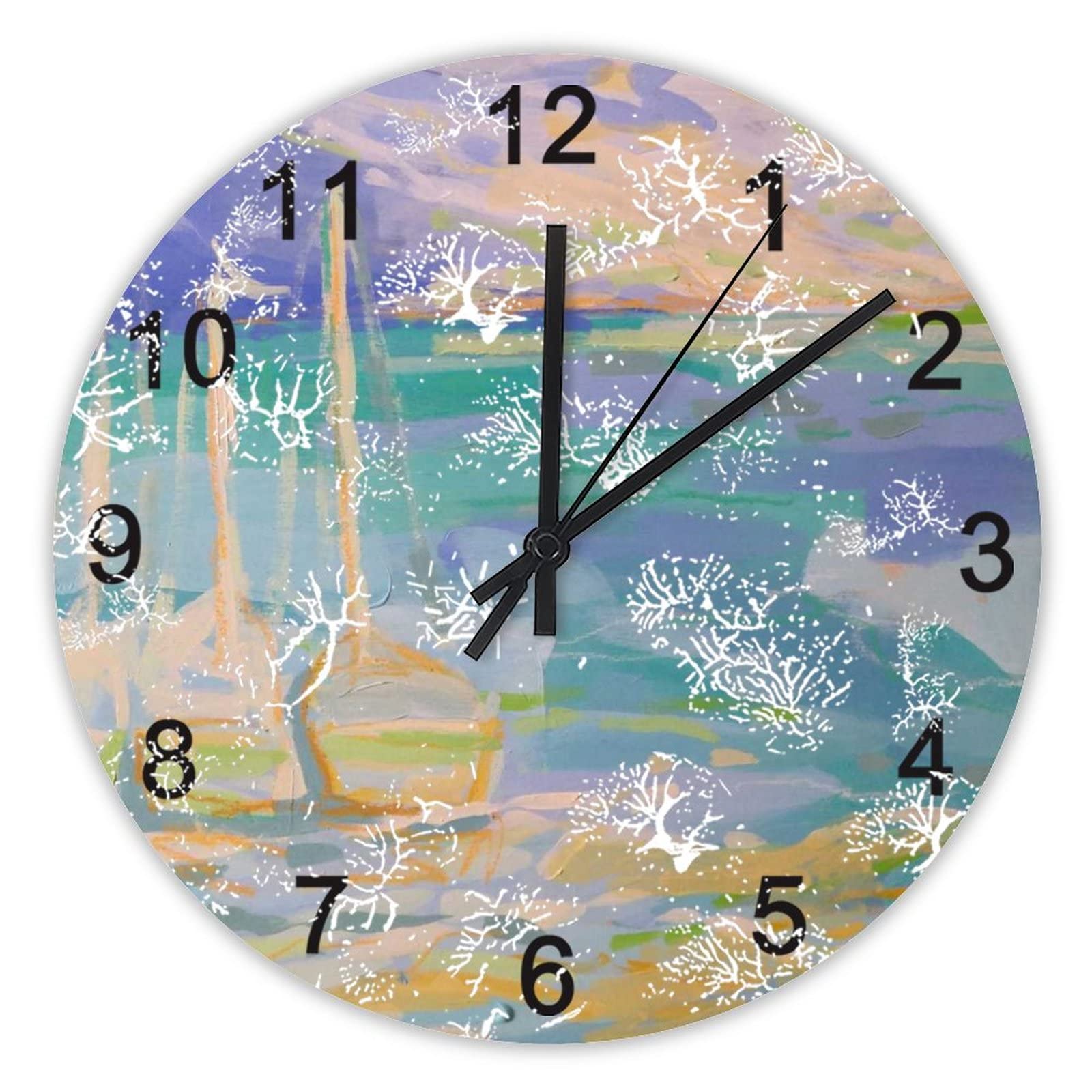 Horloge murale silencieuse sunset 40 cm pour cuisine et bureau