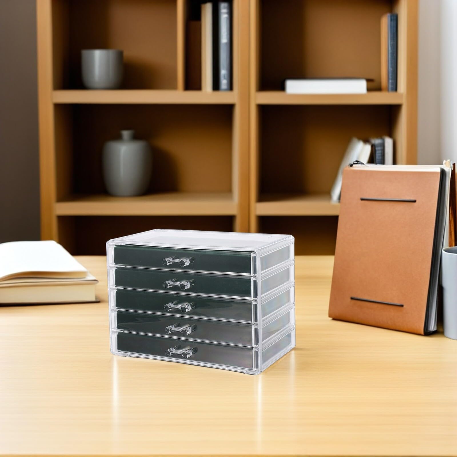 Beaupretty Organizador de Joyas de 5 Capas Cajón, Plástico, para Mujeres