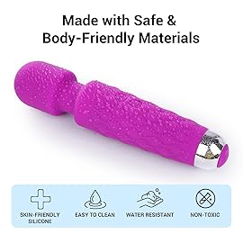 Personal Wand Massager, Power Wand Wireless Rechargeable Handheld Vibrating Massager, Body Massaging for Woman Back Neck Muscle Aches