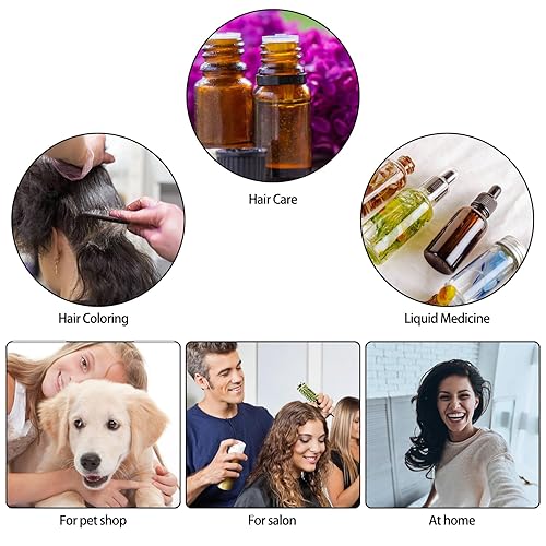 Miniatura 7 de Botellas aplicadoras de peine de raíz, aplicadores de aceite para el cabello de 6.0 fl oz/6 onzas, 3 botellas aplicadoras para botellas de tinte